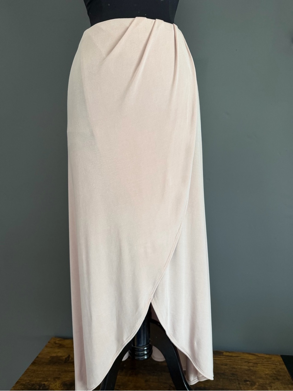 Free People Pale Blush High-Low Wrap Skirt